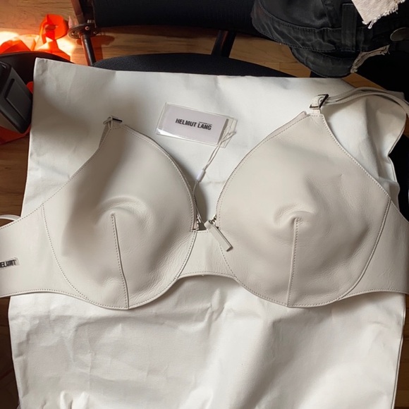Helmut Lang Shayne Oliver White Leather Bra Bag - Picture 4 of 13